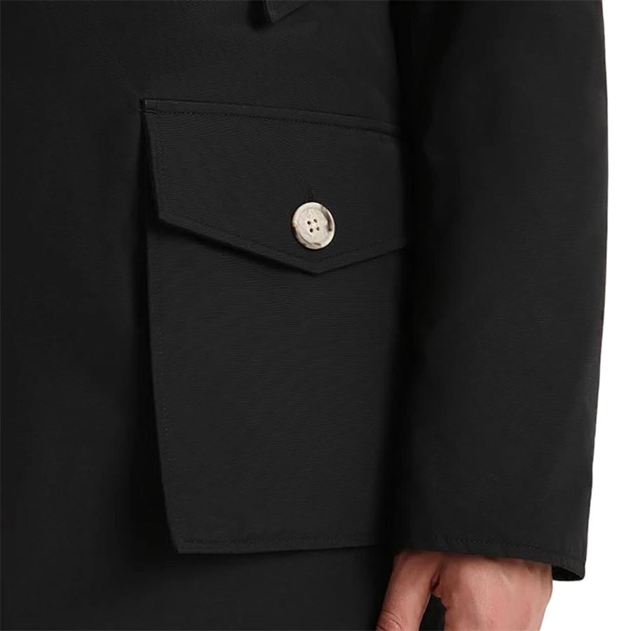 Arctic Parka in Ramar Cloth con pelliccia removibile Woolrich | CFWOOU0482BLK
